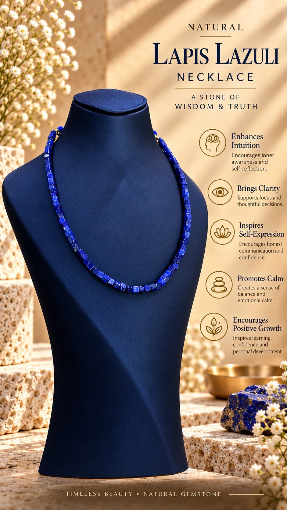 Pink Moon stone Necklace - Image 2