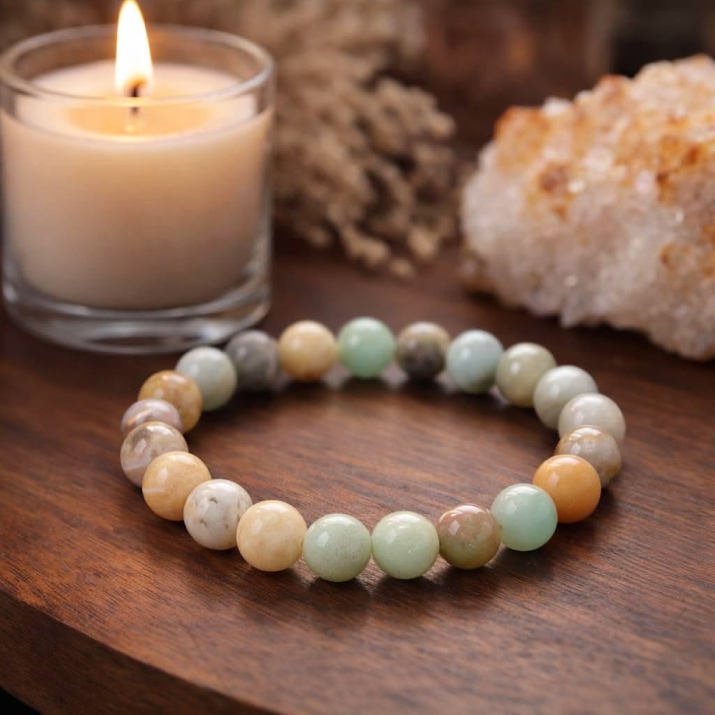 Natural Amazonite Gemstone Bracelet - Image 5