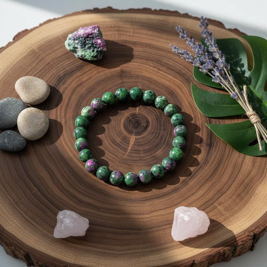 Natural Ruby Zoisite Bracelet - Image 4