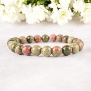 Natural Unakite Jasper Bracelet