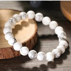 Natural White Howlite Bracelet