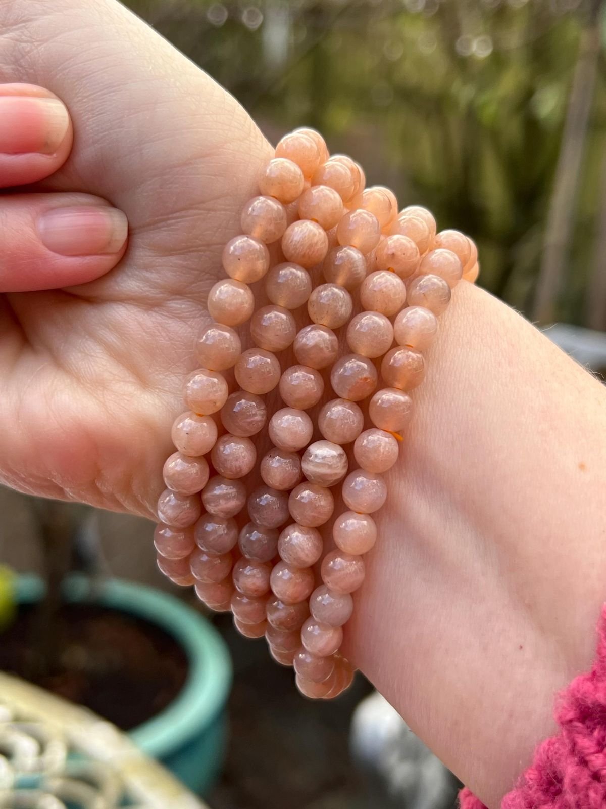 Peach Moonstone Bracelet - Image 5