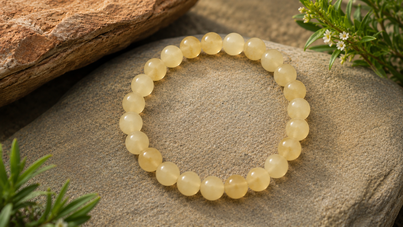 yellow calcite Bracelets